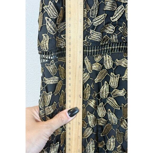 NWT Bardot Gold Leaf Halter Lace Sheath Night Out Holiday Cocktail Dress Women 6 - Picture 10 of 14